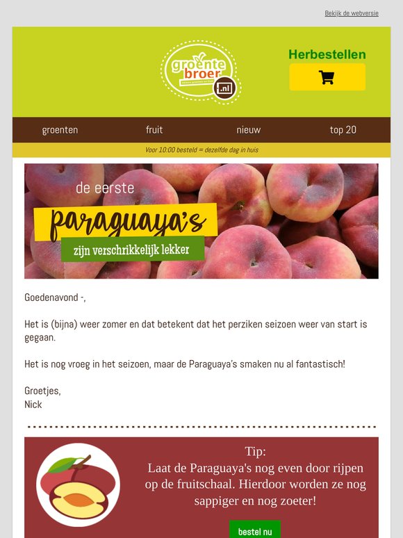 De eerste perziken zijn lekker en goedkoop 🍑