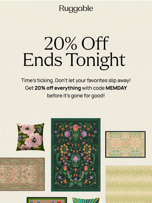 ⏳ Final Hours: 20% Off EVERYTHING