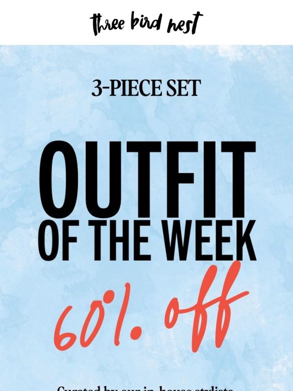 Reminder 🔔 60% Off This Week’s Outfit