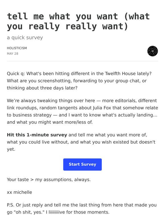 tell me what you want (what you really really want)