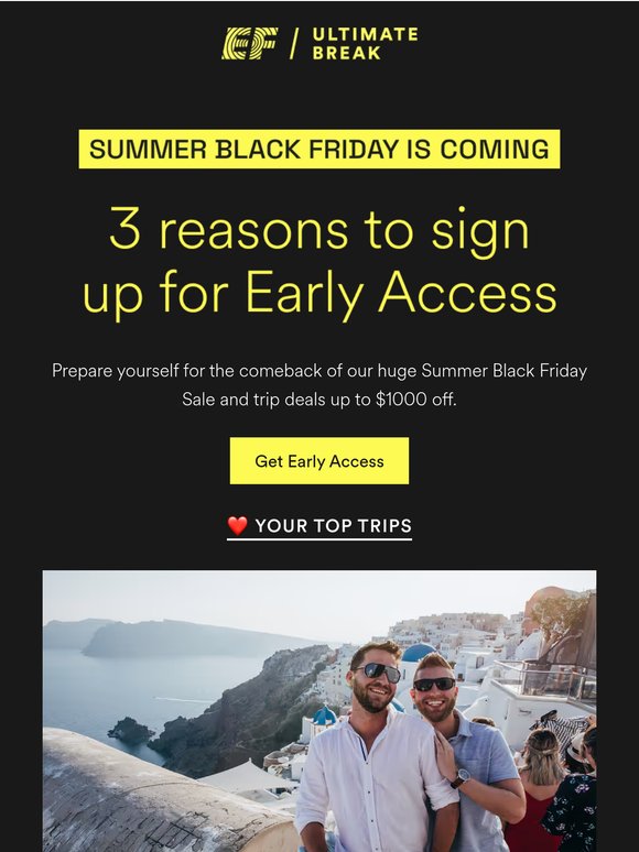 Free trip AND first dibs on deals?! 🤩