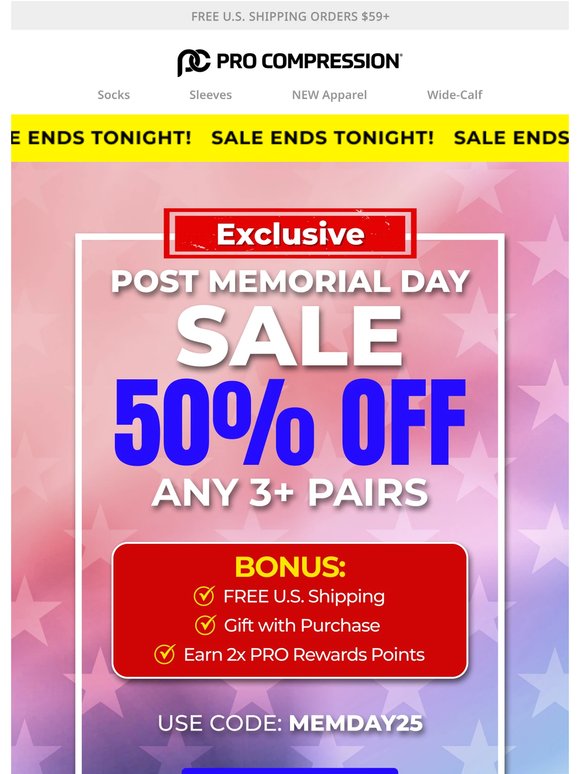 LAST DAY: Claim 50% OFF 3+ pairs now ⏰
