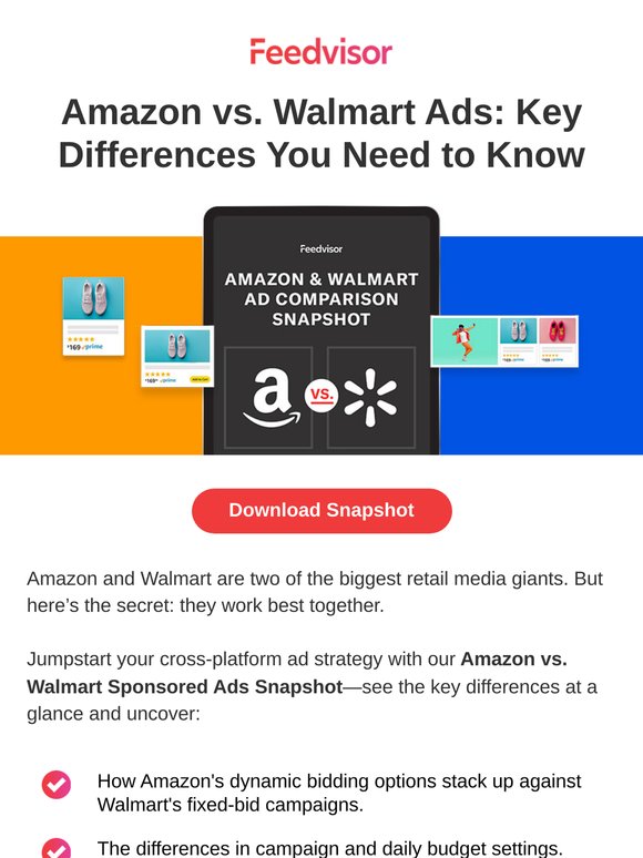 Get the Facts Fast: Amazon & Walmart Ads Side-by-Side