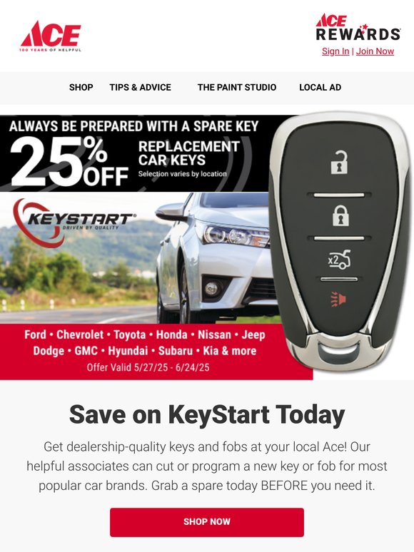 Dealership Quality Keys, 25% Savings