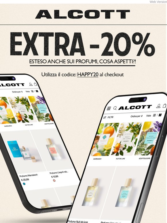 EXTRA -20% vale anche sui tuoi profumi prefe🥰