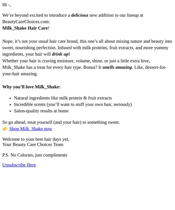Ready for a Treat, —? Say Hello to Milk_Shake Hair Care!