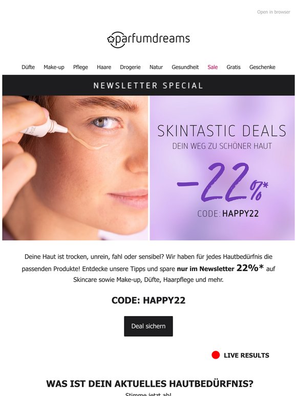 22% Newsletter-Rabatt 🥰 ab HEUTE