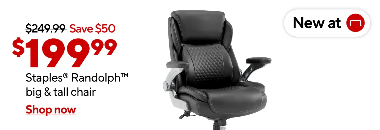 New Staples Big & Tall Randolph Chair $199.99