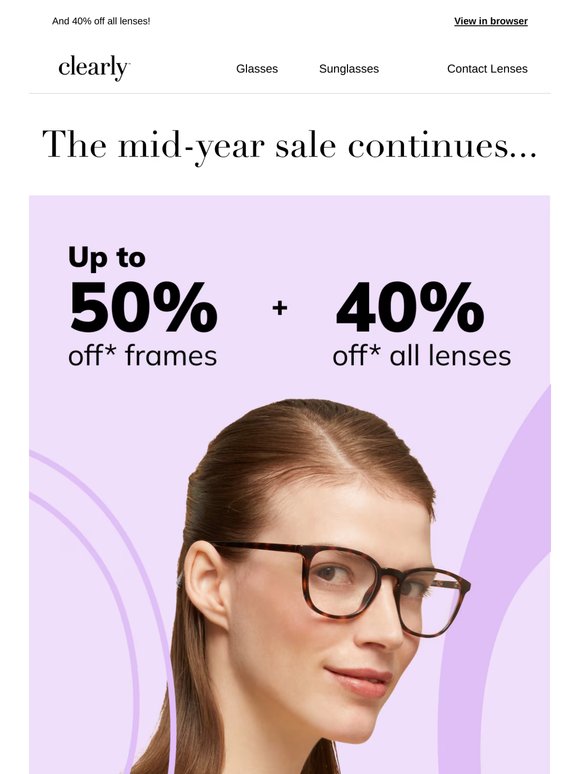 Up to 50% off frames✨