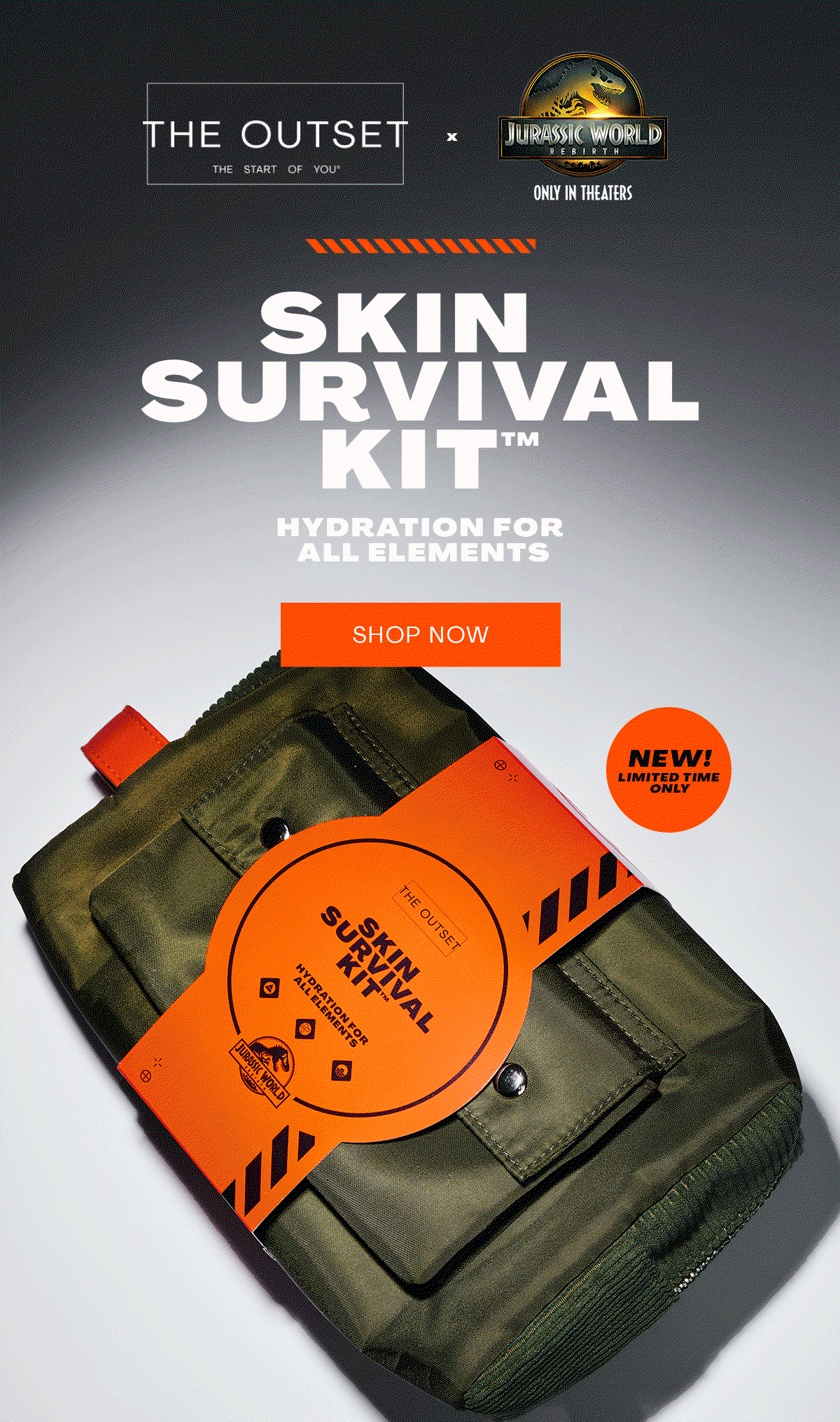 Jurassic Word Rebirth x The Outset Skin Survival Kit