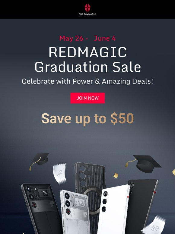 🎓 Graduation Sale: Power Up with REDMAGIC – Up to $50 Off!