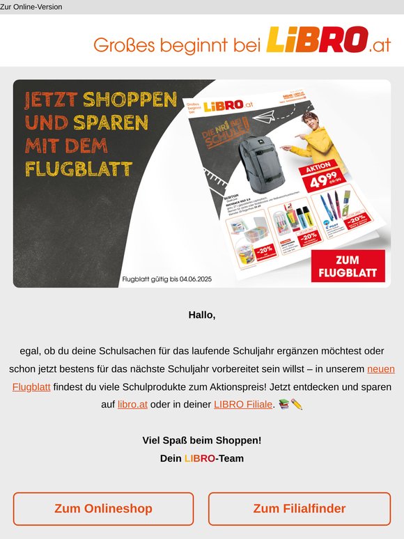 Entdecke unser neues Flugblatt und shoppe alles für die Schule 📚✏️