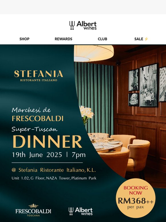 🔥 Iconic Frescobaldi Wines. 5 Courses. One Unmissable Night!