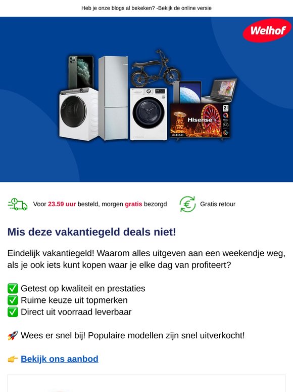 Bekijk de beste vakantiegeld deals van dit moment!