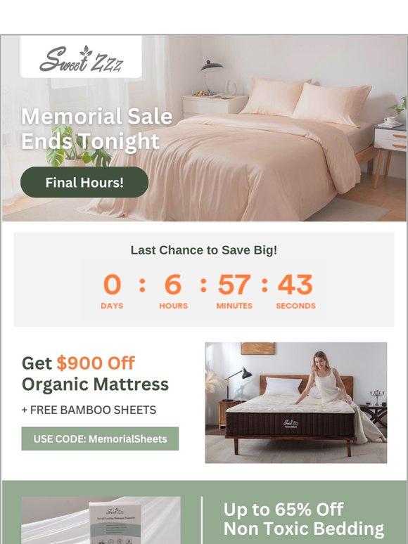 Final Hours—Memorial Sale Ends Tonight