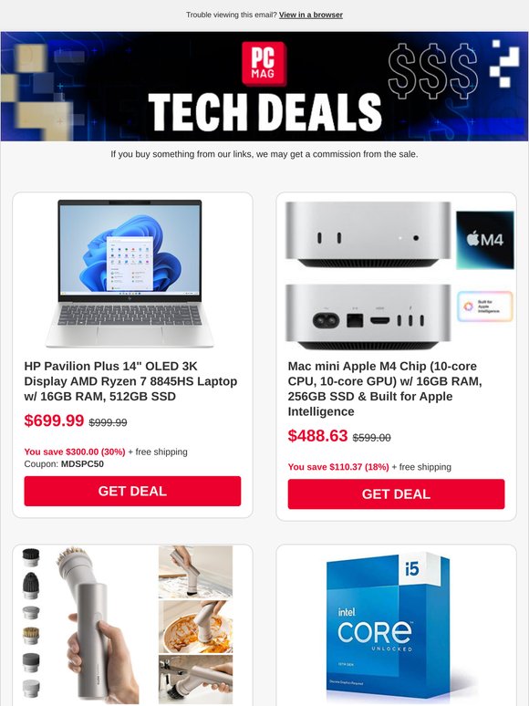 $2080 HP RTX 5080 Gaming Laptop | 60% off Hoto Rechargeable Electric Spin Scrubber | WD 14TB USB 3.0 Storage Under $200