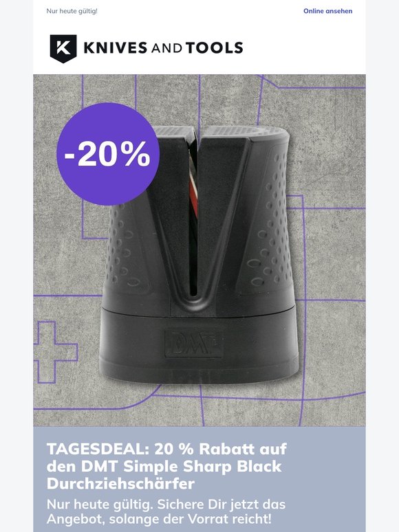 TAGESDEAL: 20 % Rabatt auf den DMT Simple Sharp Black Durchziehschärfer