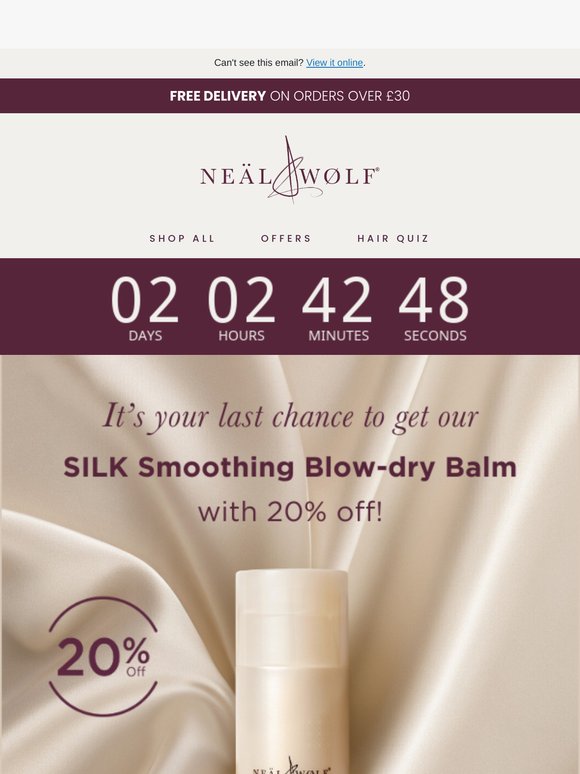 20% off our No.1 Frizz-Fighter 😍