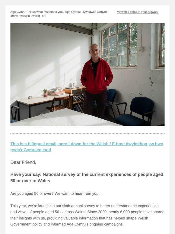 Age Cymru: Tell us what matters to you / Age Cymru: Dywedwch wrthym am yr hyn sy’n bwysig i chi