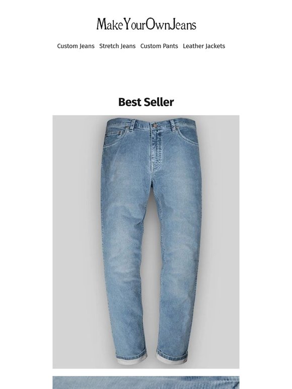 Indigo Corduroy Stretch Jeans - Stone Wash