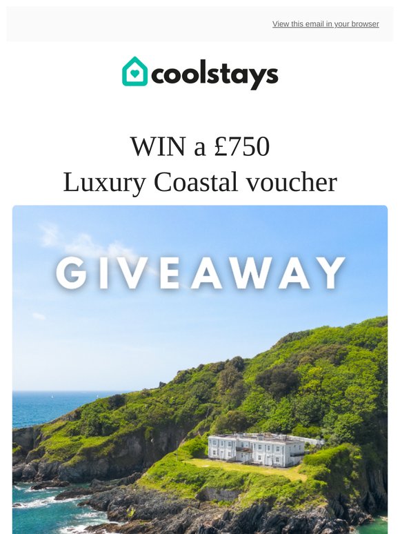 Win a stay by the sea 🌊