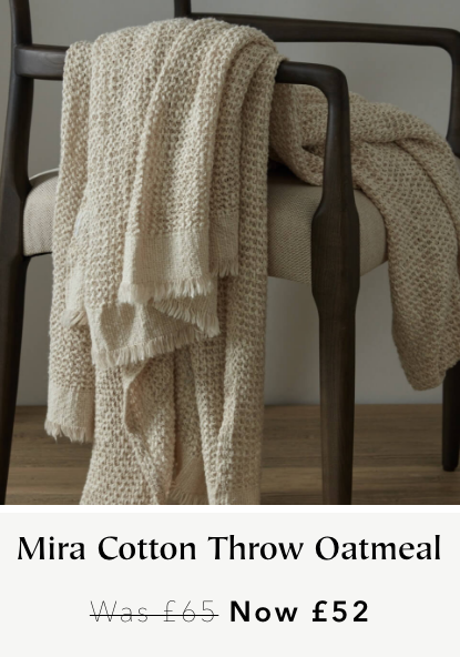 Mira Cotton Throw Oatmeal