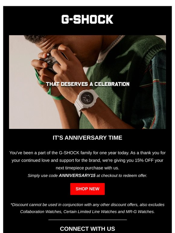 It's Your G-SHOCK ANNIVERSARY!