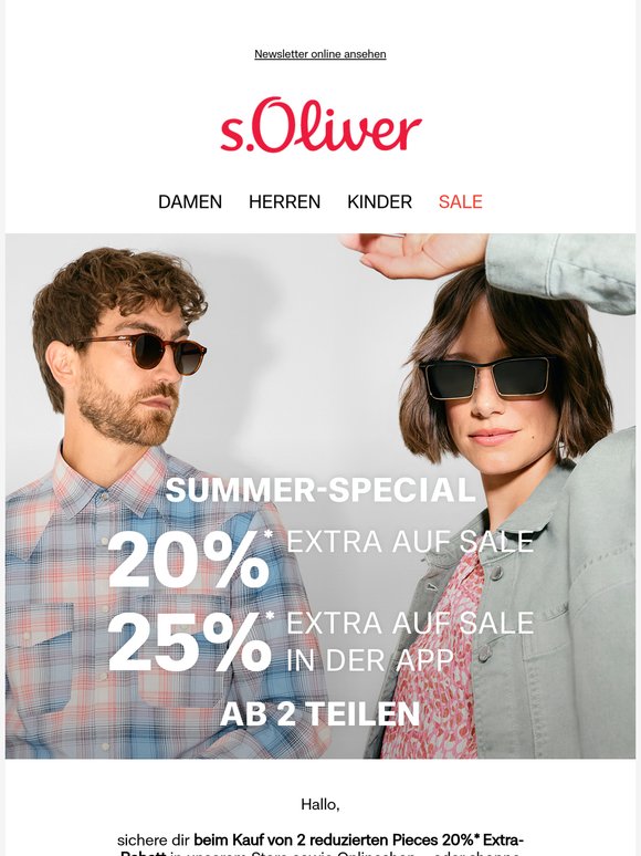 Summer-Special: Bis zu 25% extra ab 2 Pieces