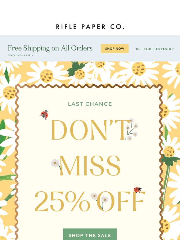 Tomorrow is the LAST Day to Save