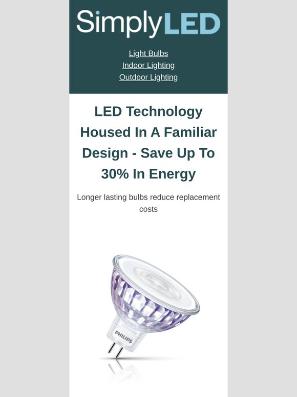 Up to 30% less  energy consumption with Philips Master Value