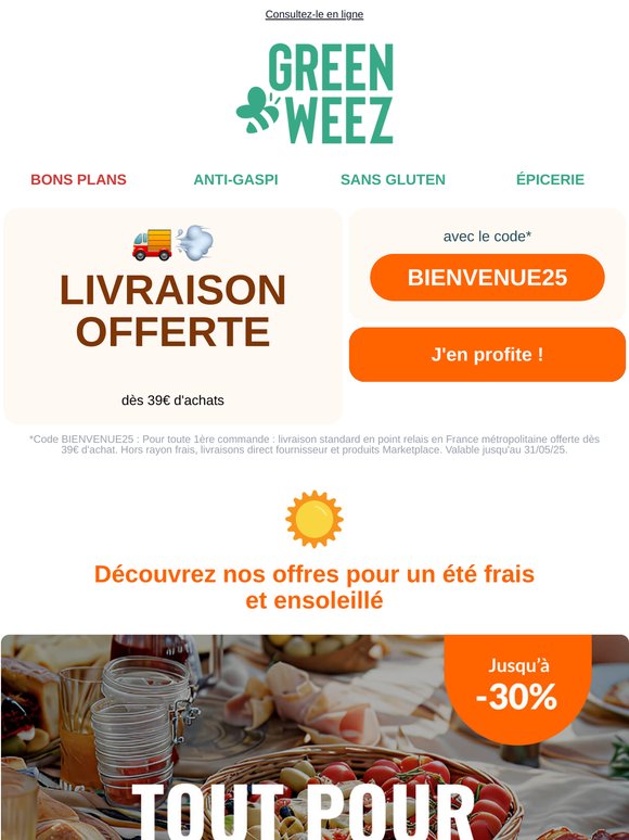 ☀️ Jusqu’à -30% pour un été frais & bio : apéros, solaires & jardin 🌿