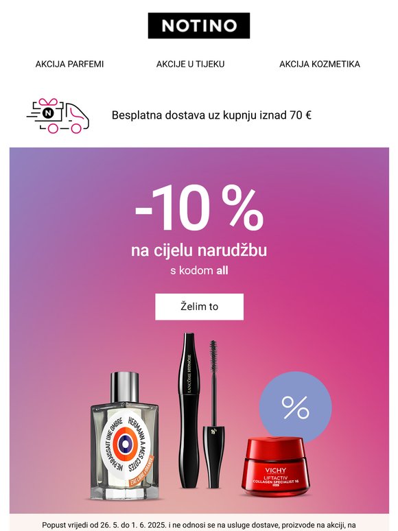 Ostvarite 10% popusta uz cijelu kupnju