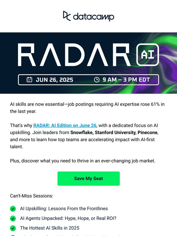 RADAR: AI is coming soon. Will you be there?