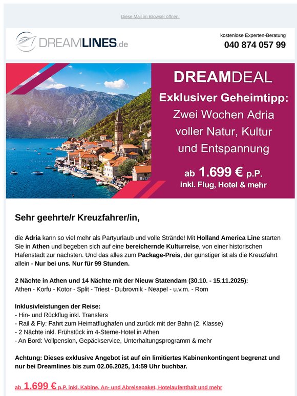 Unser Geheimtipp: 99-Stunden-Deal an der Adria!