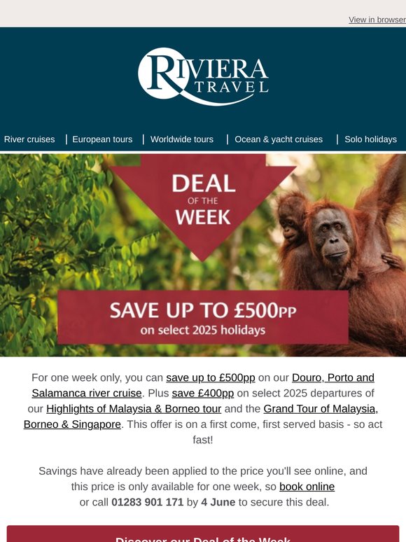 (Double!) Deal of the Week - Save up to £500pp