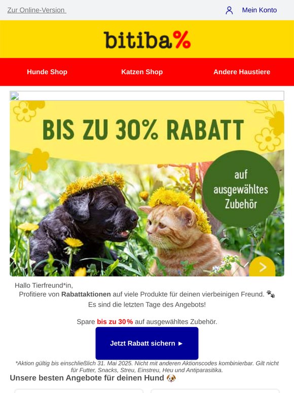 ERINNERUNG: bis zu 30 % Rabatt auf Zubehör 🔥