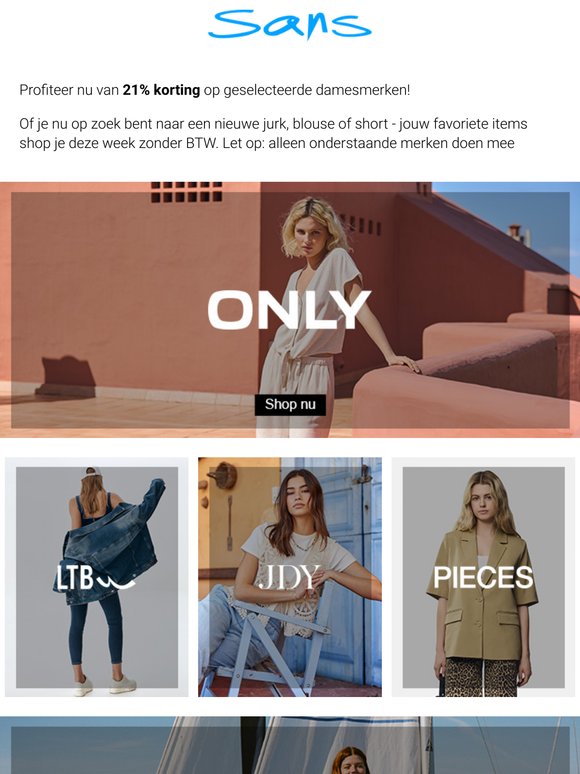 BTW-vrij shoppen! Ontdek snel welke damesmerken meedoen.
