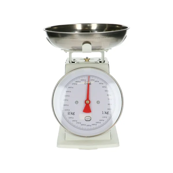 Balance de cuisine, métal, blanc, 3 kg
