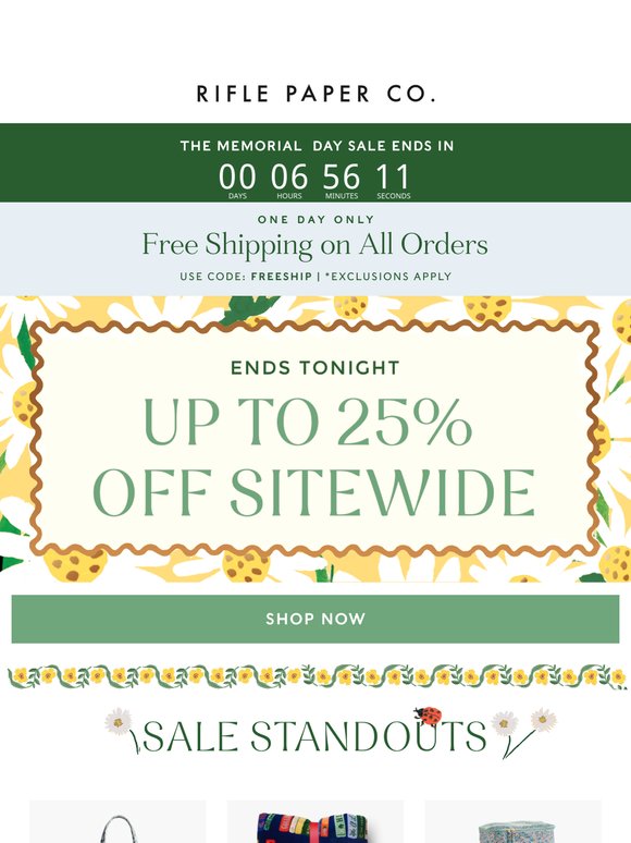 FINAL HOURS: 25% Off Ends Tonight