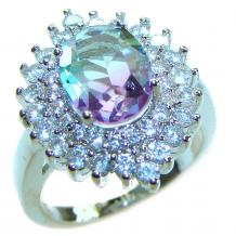 Incredible 4.5 carat Ametrine .925 Sterling Silver handcrafted Ring s. 7