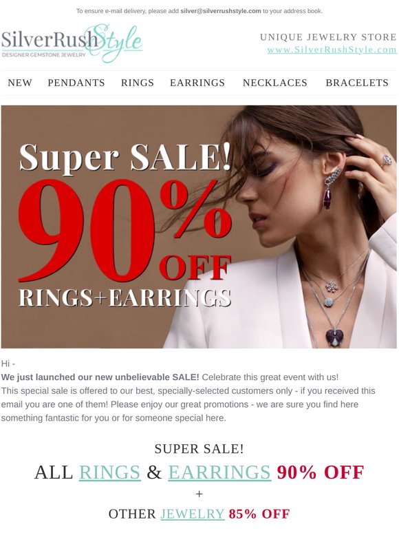 Super sale 💎 All Rings & Earrings 90% Off
