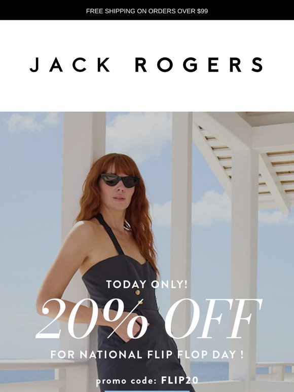 VIP Exclusive: 20% Off For National Flip Flop Day!