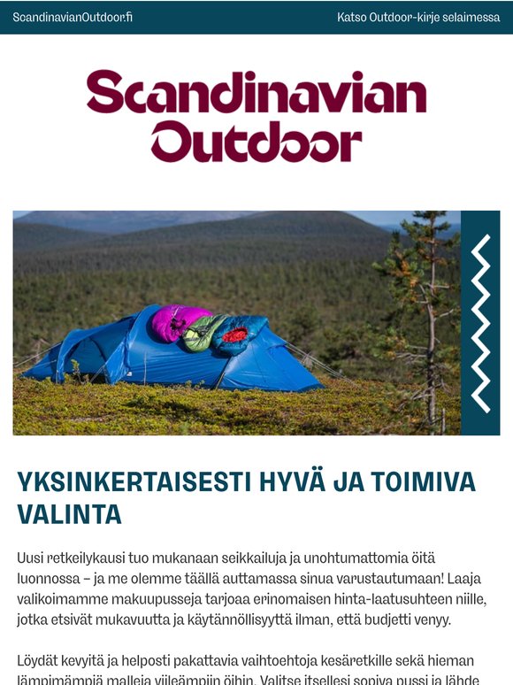 Löydä makuupussi joka ei rasita kukkaroa