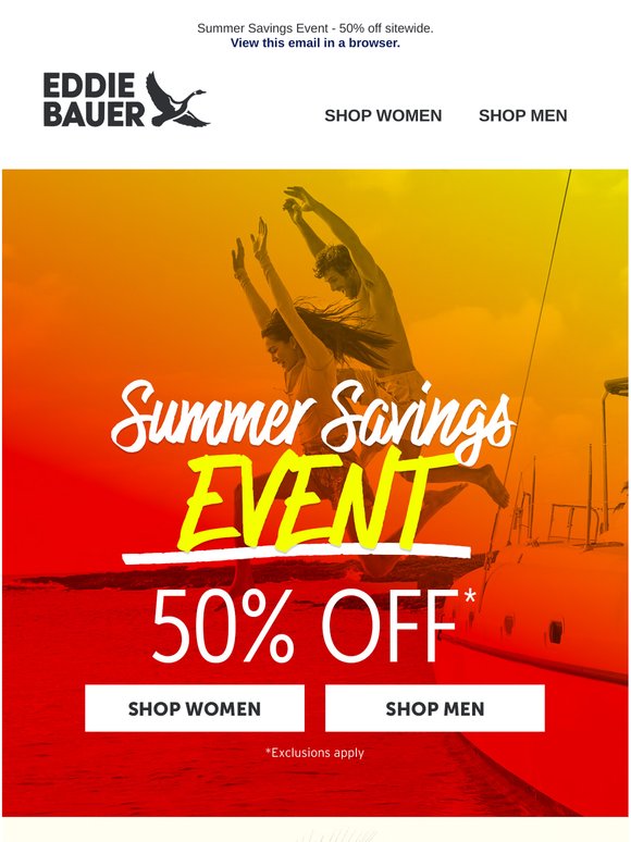 50% Off Styles For Any Forecast 🌦️