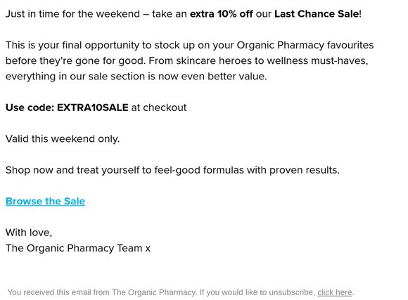Extra 10% Off This Weekend Only – Don’t Miss Out!