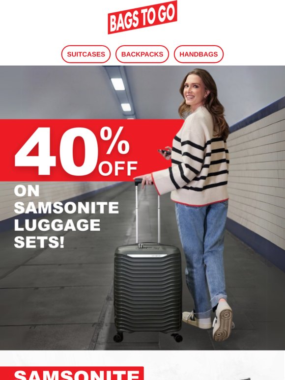 🎉 40% OFF Samsonite? Pack It Up, We're Going Shopping!
