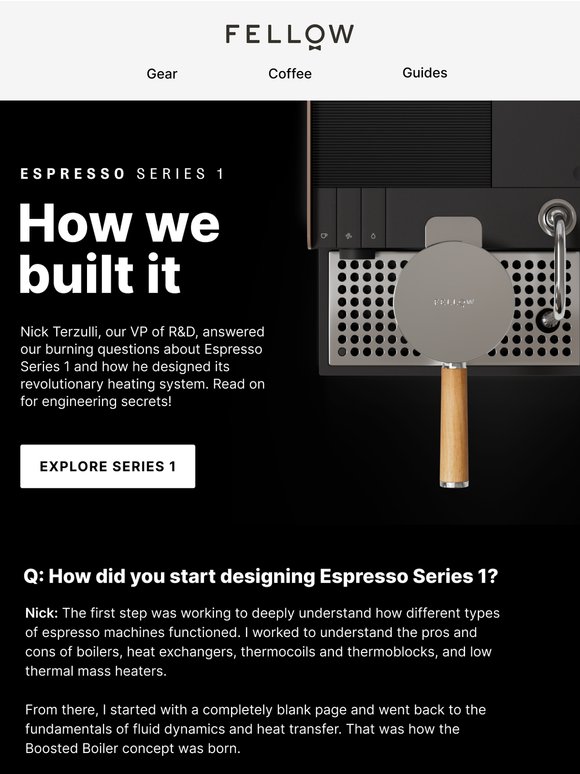 How we built Espresso Series 1