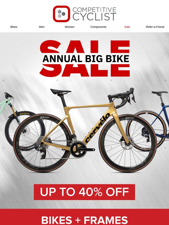 BIG BIKE SALE! Up to 40% off bikes & frames