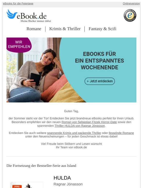 Neue eBooks für sonnige Lesestunden ☀️