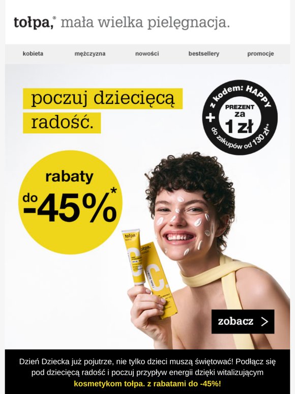 zbliża się Dzień Dziecka, a w tołpa. rabaty do -45%! 😎